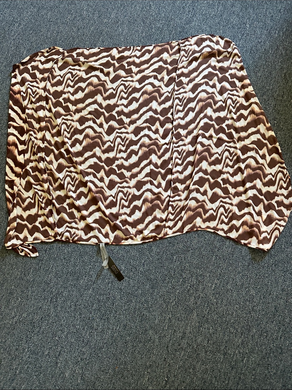 Victoria's Secret Brown and Cream Zigzag Swim Sarong